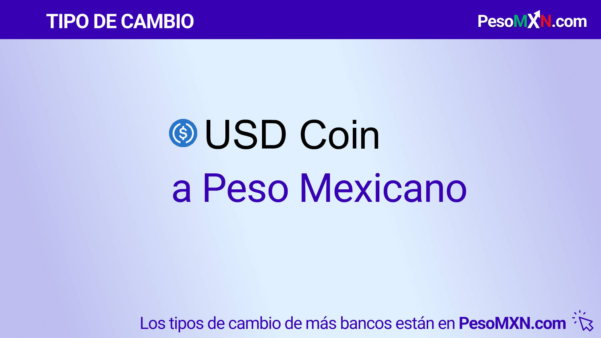 USDC/MXN - USD Coin to Mexican peso