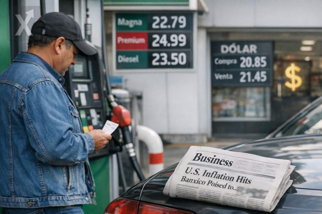 Salto de la inflación en Estados Unidos por energía reaviva presiones para México: gasolina, tipo de cambio y tasas en la mira