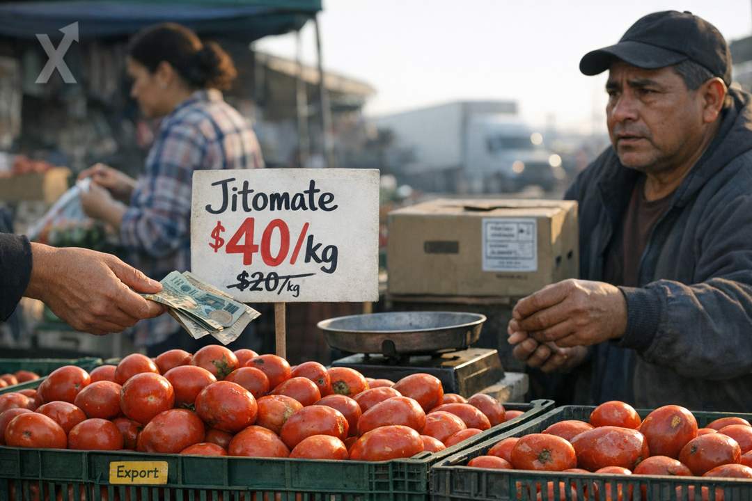 Arancel en Estados Unidos reacomoda el mercado del jitomate: México cede participación y suben precios internos