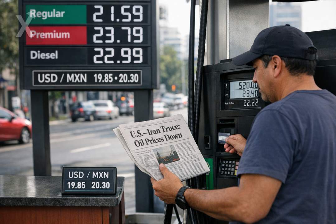 El petróleo baja tras la tregua entre Estados Unidos e Irán, pero la volatilidad aún pesa sobre inflación y finanzas públicas de México